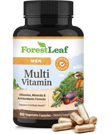 ForestLeaf Daily Vitamin Multivitamin for Men Multi-Vitamin for Men - Mens Multivitamins & Multiminerals Supplement | All Essential Vitamins Needed for Health Longevity & Energy | 60 Veg Caps Men 60 Count (Pack of 1) - Buy Online on GoSupps.com