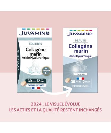 JUVAMINE - Marine Collagen and Hyaluronic Acid - Vitamin C - Beauty - Skin & Joints - 30 Day Program - 60 Tablets - Made in France - Buy Online on GoSupps.com