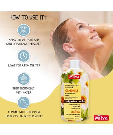 Milva Shampoo with Natural Camomile Extract - 200ml for Softness & Shine | International Shipping Available - Buy Online on GoSupps.com