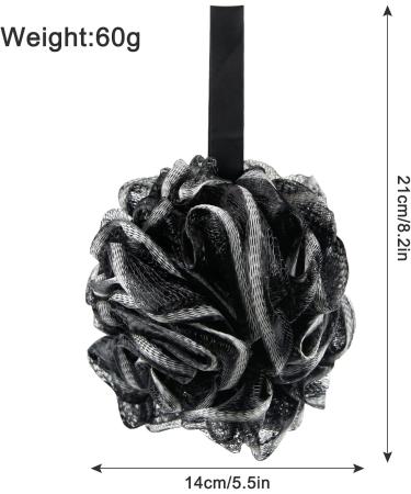 Bamboo Charcoal Shower Loofah Sponge 4 Pack - Exfoliating Body Scrubber for Men & Women - Gentle Cleanse Bath Pouf - Buy Online on GoSupps.com