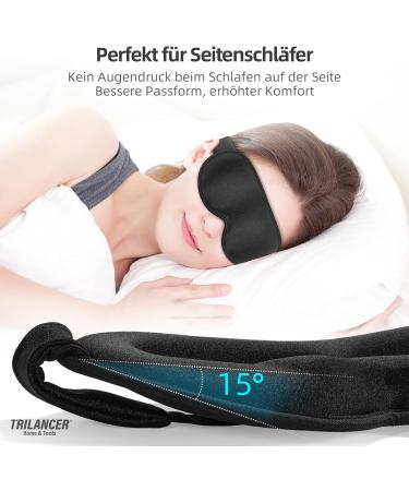 Buy 3D Eye Mask for Side Sleepers - 100% Light Blocking Sleep Mask for Comfortable Sleep Meditation & Travel - Best Eye Flap for Men & Women - Buy Online on GoSupps.com