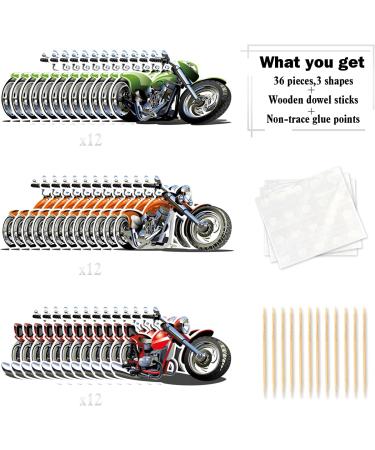 36pcs Retro Motorcycle Happy Birthday Cupcake Toppers - Buy Online on GoSupps.com