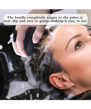 Premium Black Scalp Massage Brush - Silicone Shampoo Brush for Hair Growth Peeling & Relaxation - Perfect for Head Massage - Buy Online on GoSupps.com