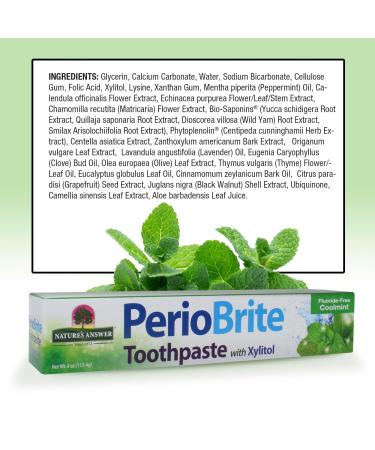 Nature's Answer Periobrite Toothpaste Coolmint | Whitening & Cavity Protection | Sensitive Teeth Relief & Fresh Breath - Buy Online on GoSupps.com