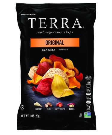 Terra Vegetable Chips with Sea Salt, Original, 1 oz (Pack of 24) Original Chips
