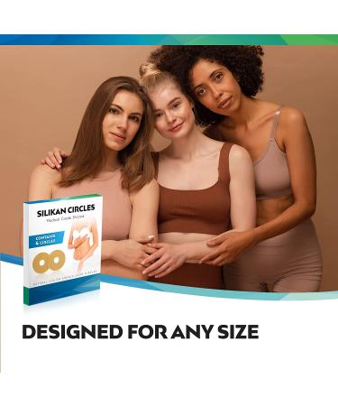 4-Pack Medical-Grade Areola Scar Gel Circles for Breast Surgery Recovery - Silicone Tape Sheets for Scar Reduction and Comfort Treatment by Silikan - Buy Online on GoSupps.com
