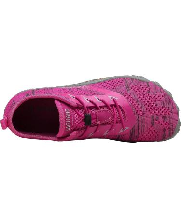 SAGUARO Unisex Barefoot Shoes | Breathable Lightweight Fitness Shoes with Wide Toe Box | Rose Red | 39 EU - Buy Online on GoSupps.com