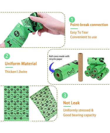 Nestling 300 Dog Poop Bags with Dispenser | Super Strong, Leak Proof & Biodegradable | Green Dog Waste Bags - Buy Online on GoSupps.com