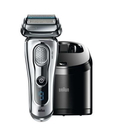 Braun Series 9-9095cc Wet and Dry Foil Shaver for Men with Cleaning Center Electric Men's Razor Razors Shavers Cordless Shaving System Silver Black 3 Piece Set