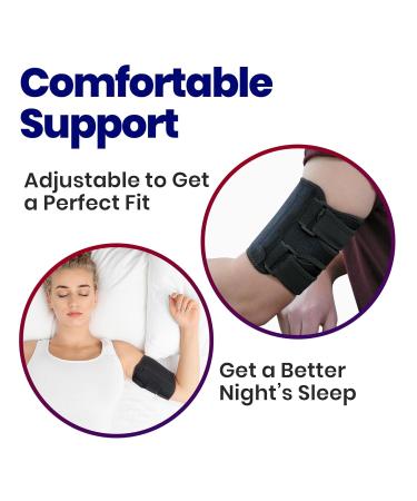 ARMSTRONG AMERICA Bicep Tendonitis Brace - Compression Sleeve for Upper Arm Pain Relief | Support for Bicep Strains & Tendonitis (S/M Black - Buy Online on GoSupps.com
