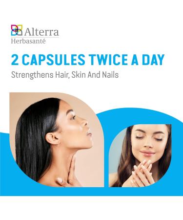 Alterra Hair Food for Hair & Nail 200 Capsules | Hair Skin & Nails Vitamins Supplement |Healthy Hair Vitamins| Vitamin B6 and Biotin for Hair Growth Supplement |Helps in Tissue Formation |Supports Hair and Nail Growth 200 count (Pack of 1) - Buy Online on GoSupps.com