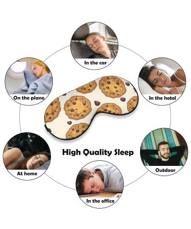 Cookie Realistic Food Sleep Mask - Adjustable Elastic Strap for Women Men - Travel & Yoga Blindfold - Buy Online on GoSupps.com
