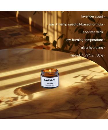Massage Candle - Lavender - Soy & Hemp Seed Oil Body Oil - Relaxation Spa Candle - 1.77OZ - International Shipping Available - Buy Online on GoSupps.com