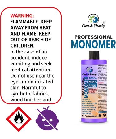 Cure & Beauty Ultra Adhesive Acrylic Liquid Monomer (500mL) - Buy Online on GoSupps.com
