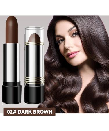  Grgowe 2PC Hair Root Cover-Up Stick Colour Stick Instant Hair Dye Shampoo Quick Dye Waterproof Grey Hair Coverage Natural Colour Dark Brown - Buy Online on GoSupps.com