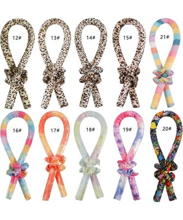 HMMJ Women Heatless Curling Rod Headband No Heat Curl Silk Ribbon with Hair Clips and Scrunchie Sleeping Hair Rollers DIY Hair Styling Tools Kit for Soft Headband Wave Formers Hair Curlers 21 - Buy Online on GoSupps.com
