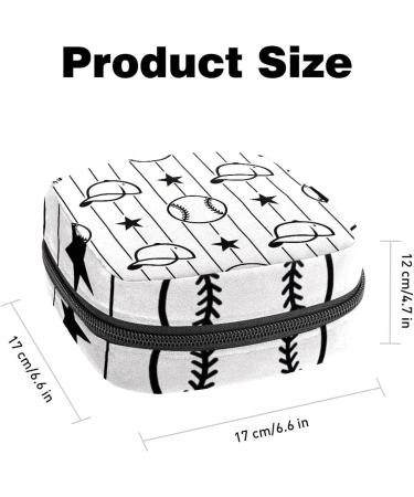 Stylish Menstruation Pad Bag with Zipper - Women's Napkin & Tampon Collection Bags - Baseball Cap & Star Pattern - Perfect for Girls - Buy Online on GoSupps.com