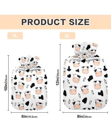 Cute Funny Cow Head Hot Water Bottle | 1L Heat Bottle for Pain Relief | Ideal Heating Pocket for Women - Buy Online on GoSupps.com
