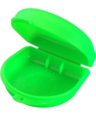 Snorflex Small Dental Retainer Box - Light Green Translucent Orthodontic Braces Case for International Shipping - Buy Online on GoSupps.com