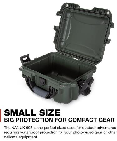 Nanuk 905 Waterproof Hard Case - Olive | Durable Empty Case - Buy Online on GoSupps.com