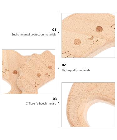 ORFOFE Molar Sensory Chewing Teether - Infant Safe Wooden Toy for Soothing and Self-Soothing - Adorable Toddler Plaything - Buy Online on GoSupps.com