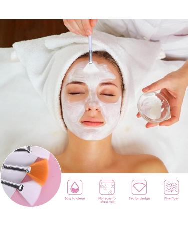 3-Piece Soft Facial Fan Brush Set | Premium Cosmetic Makeup Applicators for Peeling Mud & Cream - Buy Online on GoSupps.com