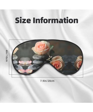 Buy Spa Stone & Rose Flowers Print Unisex Sleep Mask | Double-Sided Eye Mask for Sound Sleep & Skin Care International Shipping Available - Buy Online on GoSupps.com