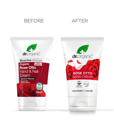 Organic Rose Otto Hand & Nail Cream - 125ml | Moisturizing Regenerating & Vegan | Paraben & SLS-Free Eco-Friendly Unisex - Buy Online on GoSupps.com