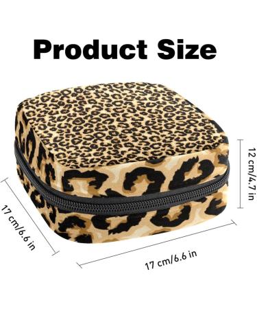 Leopard Pattern Napkin Storage Bag - Portable Period Bag for Women Teens & Girls | Menstrual Cups & Breastfeeding Pillow Organizer - Buy Online on GoSupps.com