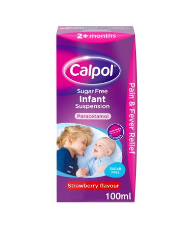 Calpol Sugar Free Infant Suspension Medication Strawberry Flavour 100 ml Sugar-Free