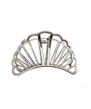 TANG SONG 4PCS Fan-shaped Metal Hair Claw Clips Set - Hair Catch Barrette Jaw Clamp for Women - Half Bun Hairpins - Silver Gold Rose Gold Black - Buy Online on GoSupps.com