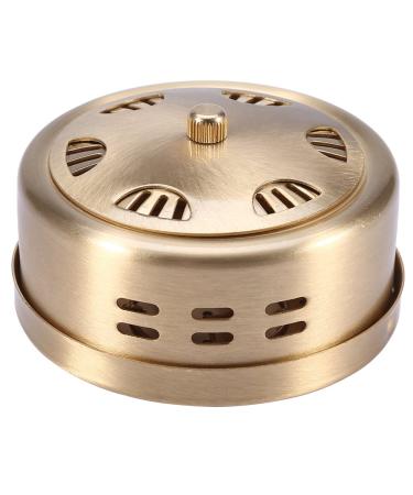 ZJchao thicken copper acupuncture moxa box temperature control moxibusion tank healthcare copper portable smokeless mugwort moxibusion moxa box round shape
