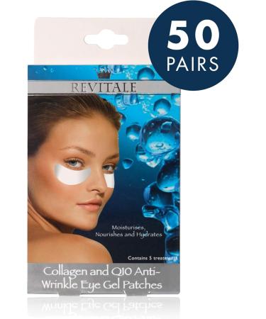 Revitale Collagen & Q10 Anti-Wrinkle Eye Patches (50 Pairs) - Buy Online on GoSupps.com
