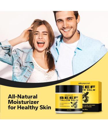SilkySecret Beef Tallow Balm (2 Oz) Natural Tallow & Honey Blend Nourishing Face & Body Moisturizer for Dry Sensitive Skin Hydrating Skin Balm - Buy Online on GoSupps.com