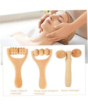 3PC Wood Massage Tools Set - Handheld Scooter for Full Body Muscle Relief | Waist Leg & Hand Massage Devices - Buy Online on GoSupps.com
