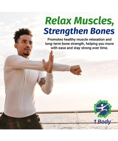 1 Body Magnesium Glycinate Complex High Absorption Magnesium Supplement for Calm Muscle Relaxation & Bone Health Support Vegan with MCT Oil & Trace Minerals Non-GMO 60 Capsules - Buy Online on GoSupps.com