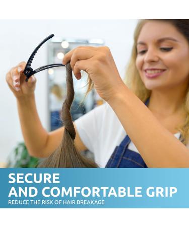Stoutips Pack of 12 Hair Sectioning Clips for Girls and Women with 1 PCS Antistatic Tail Comb Professional Hairdresser Clips for Salon Styling & Care Hair Dying Accessories Black - Buy Online on GoSupps.com