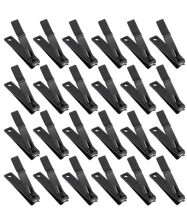 Nail Clippers Set 24 Pack Stainless Steel Nail Clippers Bulk Black Nail Cutter Ultra Sharp Sturdy Fingernail Clippers and Toenail Clippers for Women Men(24 Pcs-Black)