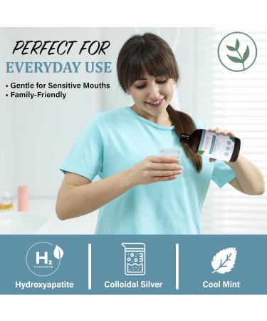 Living Well with Dr. Michelle Cool Mint Remineralizing Mouthwash | Hydroxyapatite & Colloidal Silver Formula | Alcohol-Free | Fluoride-Free Mouth Rinse - Buy Online on GoSupps.com