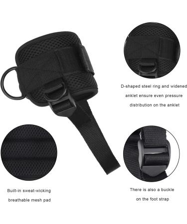 Herkindness Adjustable Cable Train Foot Loops - 2-Piece D-Ring Kit for Glute & Leg Workout - Fitness Resistance Bands - Buy Online on GoSupps.com