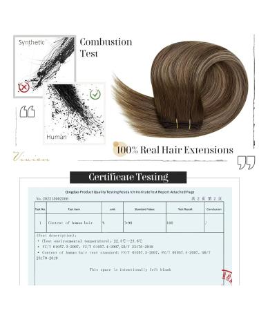 Vivien Real Hair Extensions - Dark Brown to Caramel Ombre - 100g 40cm Tresses #4/27/4 - International Shipping Available - Buy Online on GoSupps.com