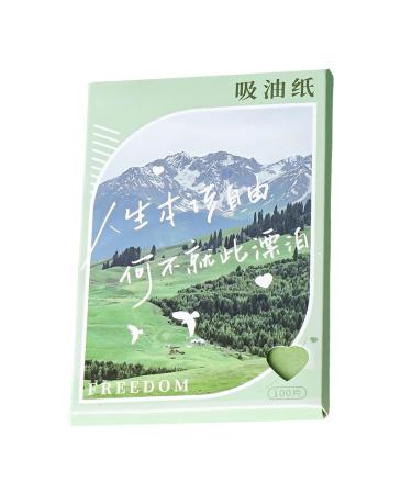 Face Oil Blotting Sheet Face Oil Blotting Sheet | Oil Control Film Oil Absorbing Sheet for Oily Skin Care Blotting Paper green