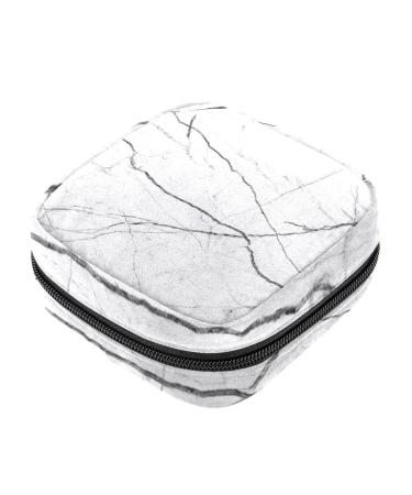 Sanitary Napkin Storage Bag Unique White Marble Menstrual Cup Pouch Portable Sanitary Napkin Pads Storage Bags Feminine Menstruation First Period Bag for Teen Girls Women Ladies Color 7