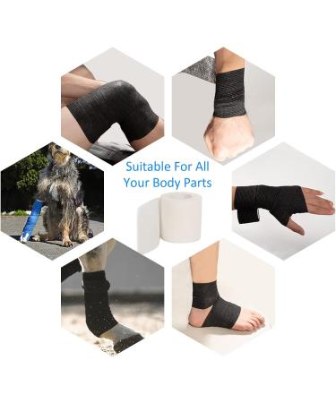 Buy Legal Bandage Association Self-Adhesive 5cm x 4.5m - 6 Rolls Cohesive Fixing Bandage for First Aid Dog Veterinary Wrap & Sports Elastic Bandage - White (6 PCs) - Buy Online on GoSupps.com