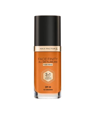 Max Factor Facefinity 3 in 1 All Day Flawless Liquid Foundation SPF 20 92 Cinnamon 30 ml 92 Cinnamon 30 ml (1 pack) - Buy Online on GoSupps.com