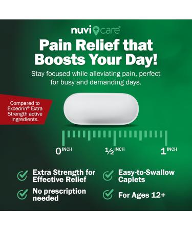 Headache Relief: Acetaminophen 250 mg Aspirin 250 mg & Caffeine 65 mg - Compare to Excedrin Extra Strength - 100 Caplets - Buy Online on GoSupps.com