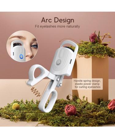 Heated Electric Eyelash Curlers - 3 Heat Levels - White - Buy Online on GoSupps.com