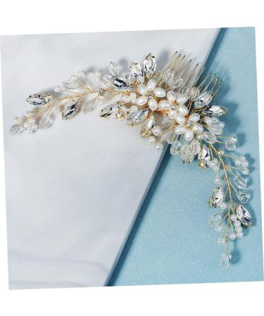 Ipetboom 1pc Pearl Comb Tiara Wedding Hair Clips for Brides Wedding Hair Comb Floral Hair Comb Sparking Crystal Hair Comb Women Hair Comb Hair Accessories Costume Women's Hair up - Buy Online on GoSupps.com
