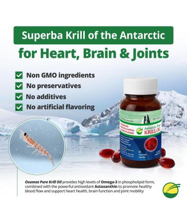 100% Pure Antarctic Krill Oil 500mg Softgels 90 Capsules - Pure Krill Oil Omega 3, Krill Nutritional Supplements, Krill Supplements for Women, Heart Health, Krill Astaxanthin 90 Count (Pack of 1) - Buy Online on GoSupps.com