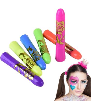 Glow in the Dark Skin Paint | Black Light Sticks | Washable Pencil Sticks for Masquerade Makeup Halloween Birthday Outdoor Club Party for Adults and Kids - Buy Online on GoSupps.com